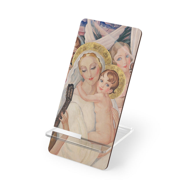Madonna with Child Surrounded by Musical Angels by Gerda Wegener Mobile Display Stand for Smartphones