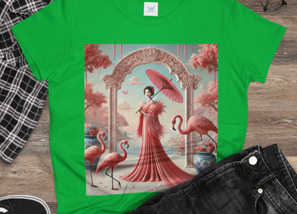 Petals, Porcelain, and Flamingos Cotton Tee