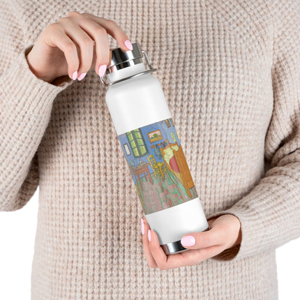 The Bedroom by Vincent van Gogh Copper Vacuum Insulated Bottle, 22oz