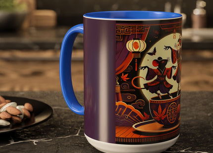 Theatrical Halloween Mice on Teacup Colorful Mugs (11oz, 15oz)