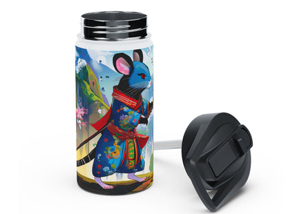 Cyber Samurai Rat Stainless Steel Water Bottle