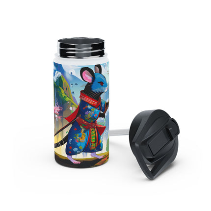 Cyber Samurai Rat Stainless Steel Water Bottle