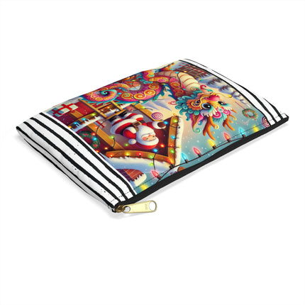 Playful Dragon's Christmas Accessory Pouch