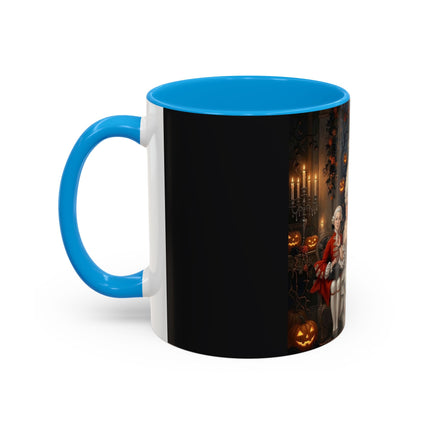 🌙🎃 The Moonlit Pumpkin Parlor Colorful Mug – Elegant Halloween Charm