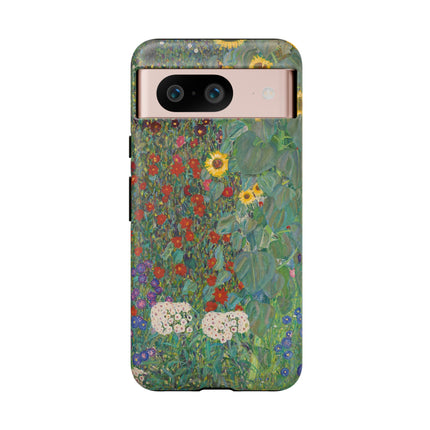 Farm Garden with Sunflowers by Gustav Klimt Phone Cases