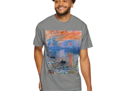 Sunrise by Claude Monet Unisex Garment-Dyed T-shirt