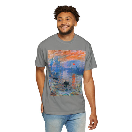 Sunrise by Claude Monet Unisex Garment-Dyed T-shirt