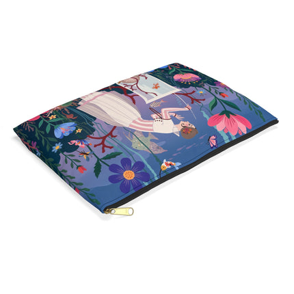 🐠🌸 The Enchanted Aquarium Garden Accessory Pouch – Art Deco Underwater Fantasy