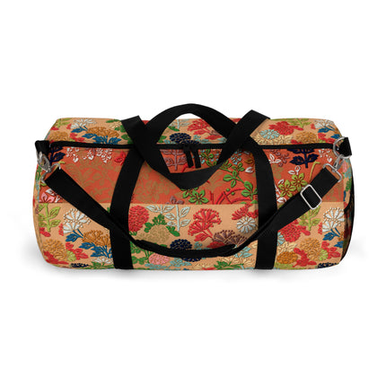 Japanese Fan Flower Pattern I by G.A. Audsley Duffle Bag