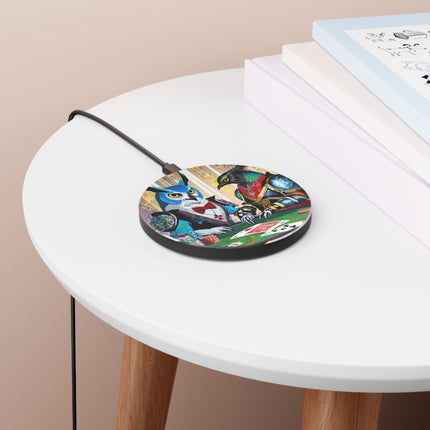 Cyberpunk Owl & Raven Wireless Charger