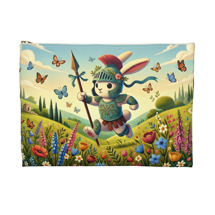 The Rabbit Gladiator Flat Pouch – Adventurous Spirit & Heroic Charm