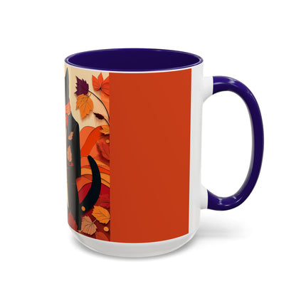 Siamese Cat at an Autumn Harvest Fair Colorful Mugs (11oz, 15oz)