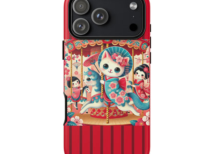 Geisha Kitten's Enchanted Carousel Phone Cases