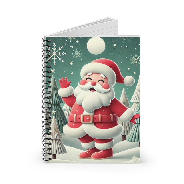 Santa's Joyful Night Spiral Notebook - Ruled Line