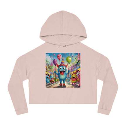 Monster Parade Madness Women’s Cropped Hooded Sweatshirt