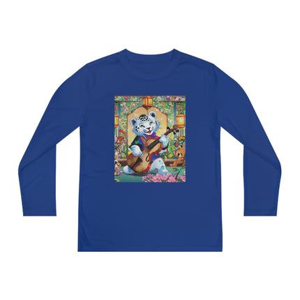 Melodies of the Snow Lion Cub Youth Long Sleeve Competitor Tee – Musical Magic & Enchanted Adventure