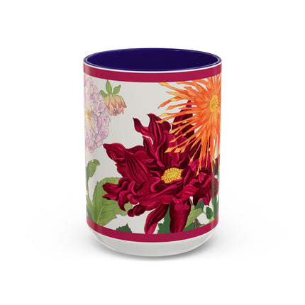 Dahlia Flower by Tanigami Kônan Colorful Mugs (11oz, 15oz)