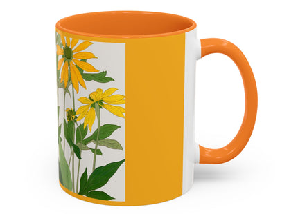 Clerodendrum & Rudbeckia Flower by Tanigami Kônan Colorful Mugs (11oz, 15oz)