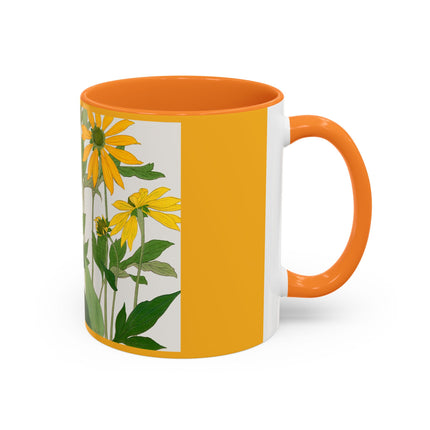 Clerodendrum & Rudbeckia Flower by Tanigami Kônan Colorful Mugs (11oz, 15oz)