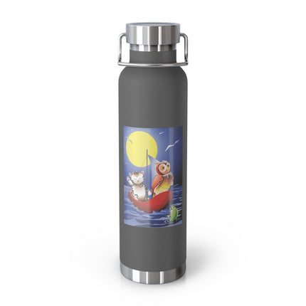 Embarking on a Moonlit Journey Copper Vacuum Insulated Bottle, 22oz