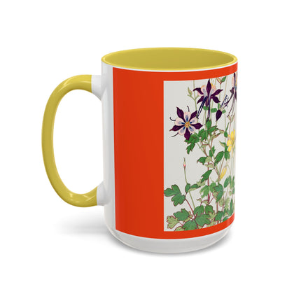 Aquilegia Flowers by Tanigami Kônan Colorful Mugs (11oz, 15oz)