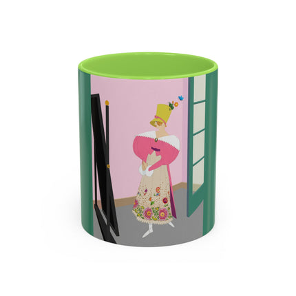 The Yellow Hat Colorful Mugs – 1920s Vogue Whimsy & Playful Elegance