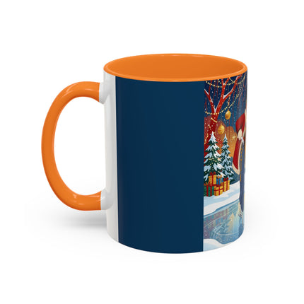 ⛸️🎄 The Christmas Skating Pavilion Colorful Mug – Art Deco Holiday Fantasy