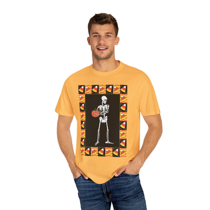 Candy Corn Skeleton Unisex Garment-Dyed T-shirt