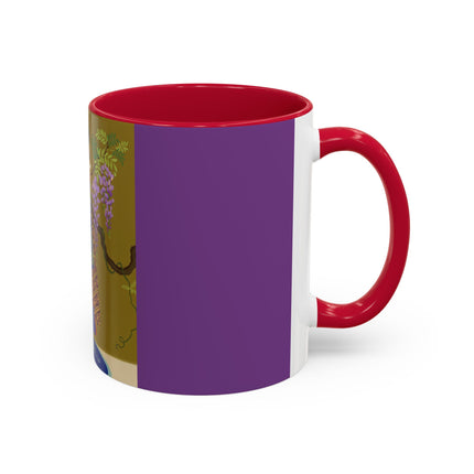 Wisteria Elegance Colorful Mug (11oz, 15oz) – Floral Beauty, Kimono Art & Timeless Grace