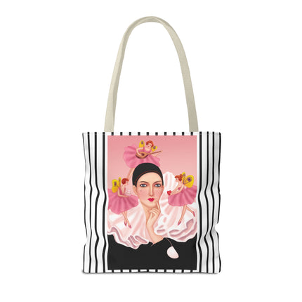 Pierrot & Fairies Dressed in Pink by Sofia Chiostri Tote Bag
