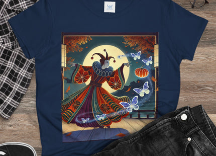 Court Magician with Ghost Butterflies Women's Midweight Cotton Tee