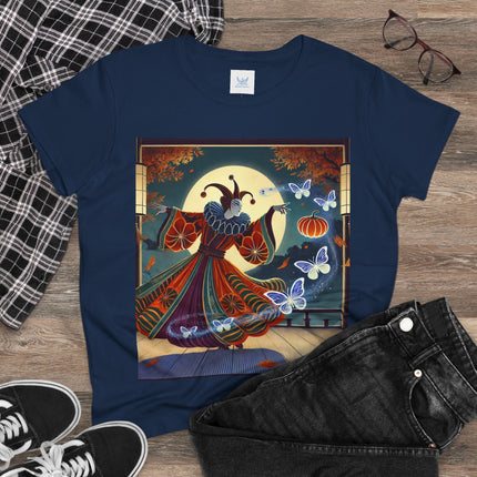 Court Magician with Ghost Butterflies Cotton Tee