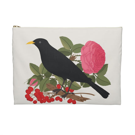 Blackbird & Rose Accessory Pouch – Timeless Beauty & Elegant Charm