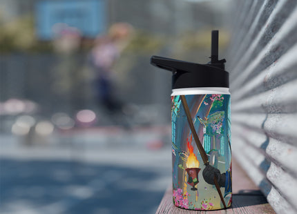 Cyberpunk Leopard Stainless Steel Water Bottle