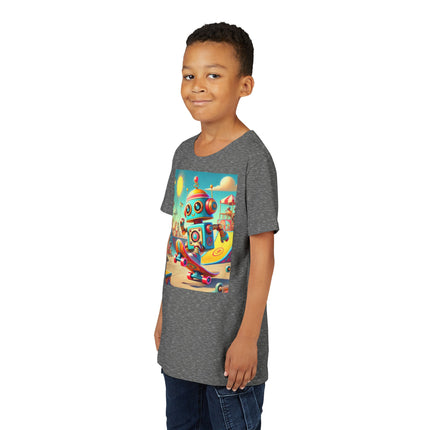 Skate Park Robot Youth Short Sleeve Tee