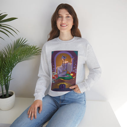 February & Amethyst (from the Gem Series) by Sofia Chiostri Heavy Blend™ Crewneck Sweatshirt
