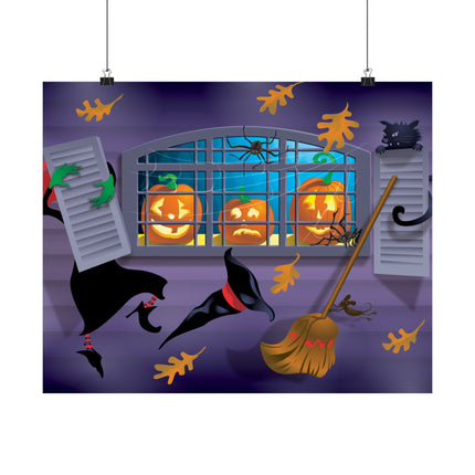 Whimsical Halloween Mischief Matte Horizontal Posters