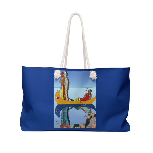 Le long du Missouri (Indian couple on the Missouri River) by George Barbier Weekender Bag