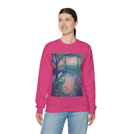 The Artist’s Garden (The Green Chair) by Theodore Earl Butler Heavy Blend™ Crewneck Sweatshirt