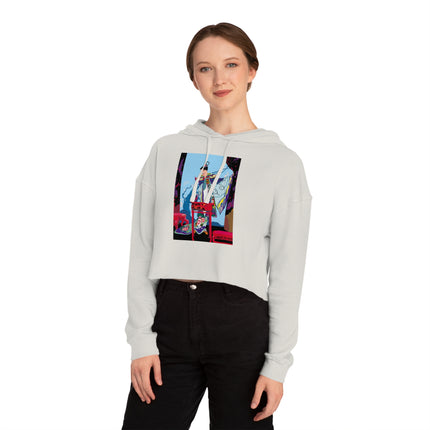 A Visual Journey by Umberto Brunelleschi Women’s Cropped Hooded Sweatshirt