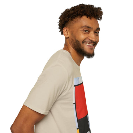 Composition with Red, Yellow, Blue, and Black Softstyle T-Shirt