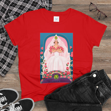 August & Peridot (from the Gem Series) by Sofia Chiostri Women's Midweight Cotton Tee