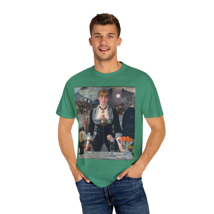 A Bar at the Folies-Bergère by Edouard Manet Unisex Garment-Dyed T-shirt