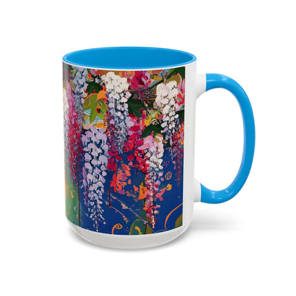 Golden Wisteria Elegance Colorful Mugs (11oz, 15oz)