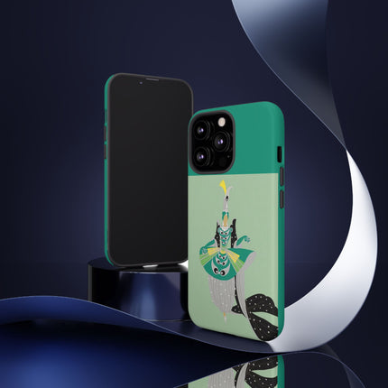 Peacock Dancer Phone Case – Opulent Glamour & Theatrical Elegance