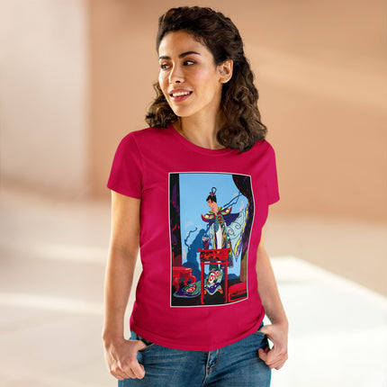 A Visual Journey by Umberto Brunelleschi Women's Midweight Cotton Tee