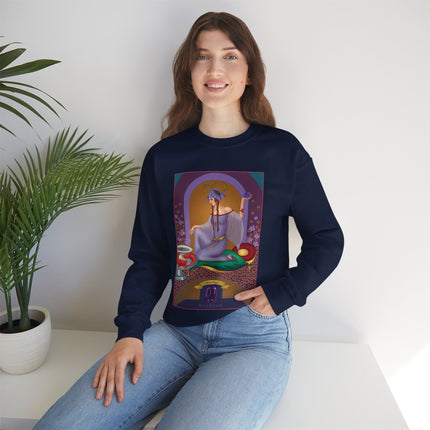February & Amethyst (from the Gem Series) by Sofia Chiostri Heavy Blend™ Crewneck Sweatshirt