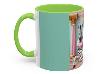 Still Life with Zebra, Fruit, and Pink Columns Colorful Mugs (11oz, 15oz)