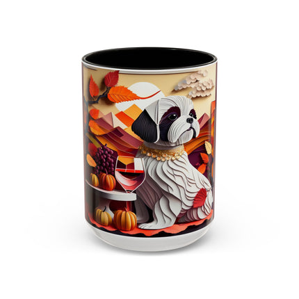 Shih Tzu at an Autumn Colorful Mugs (11oz, 15oz)