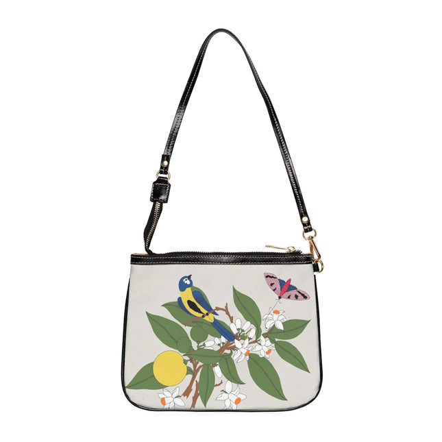 Blue Tit & Butterfly Shoulder Bag – Spring Grace & Timeless Charm